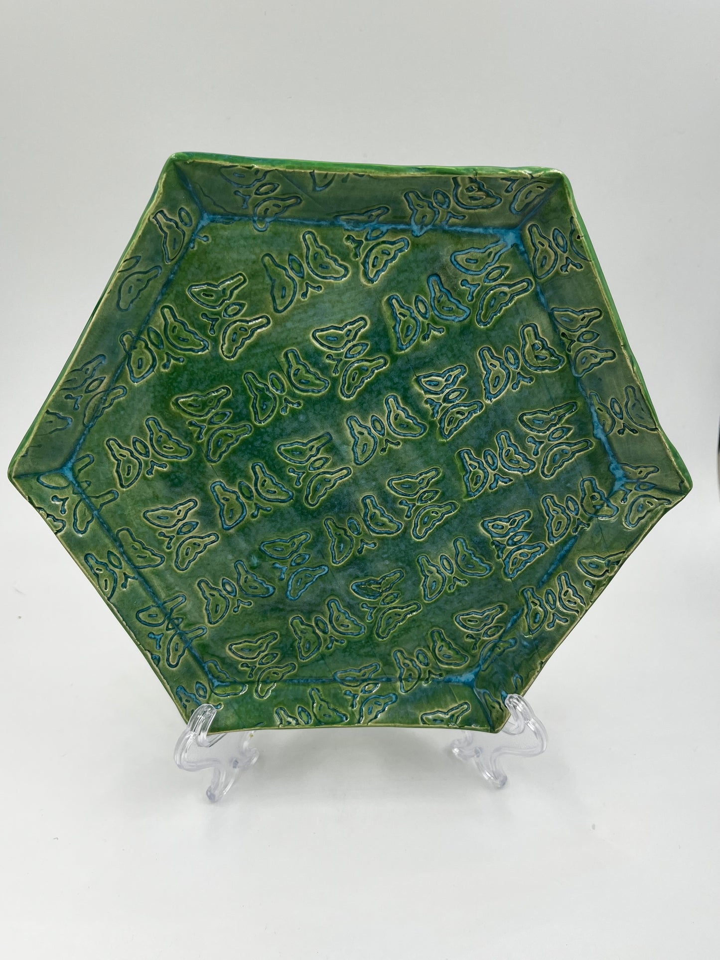 Butterflies Footed Trinket Dish