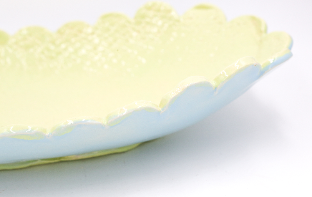 Chartreuse Textured Serving Dish