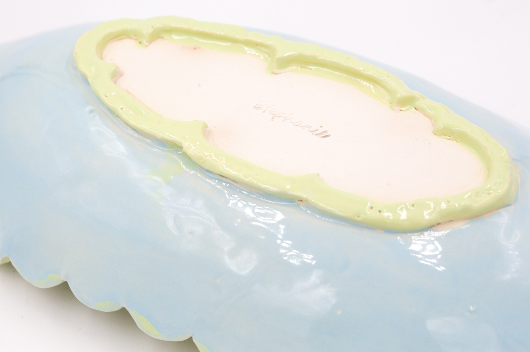 Chartreuse Textured Serving Dish